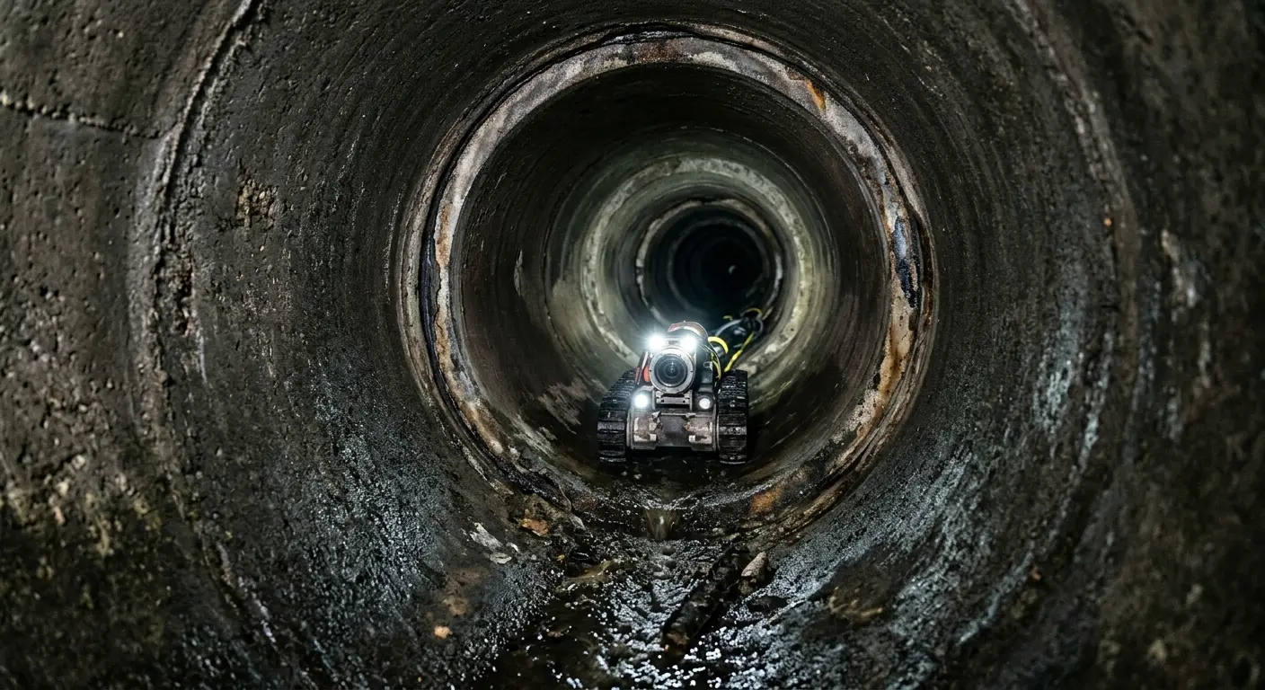 Robotic sewer camera inspecting pipe interior for Sewer Line Repair in Appleton